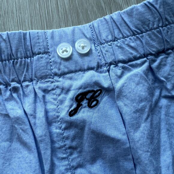 J Crew Classic Pajama Pant In End On End Cotton Large Light Blue Cool Lilac - Picture 8 of 10